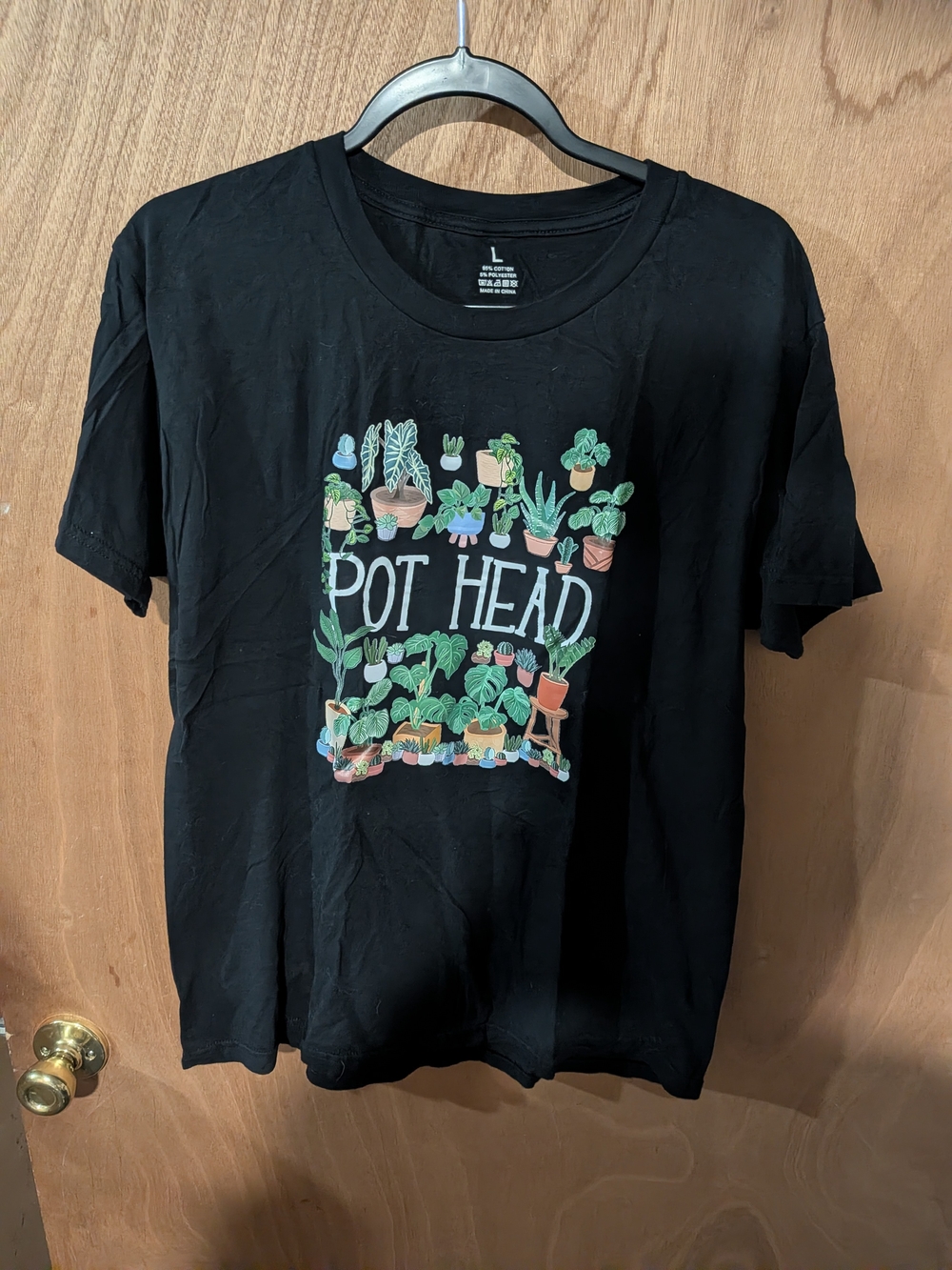 Pot Head Unisex Black Graphic Tee - Brand Not Shown